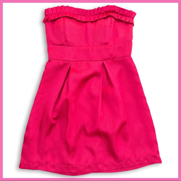 Forever 21 Dresses & Skirts - Red Strapless Dress with Padded Bust